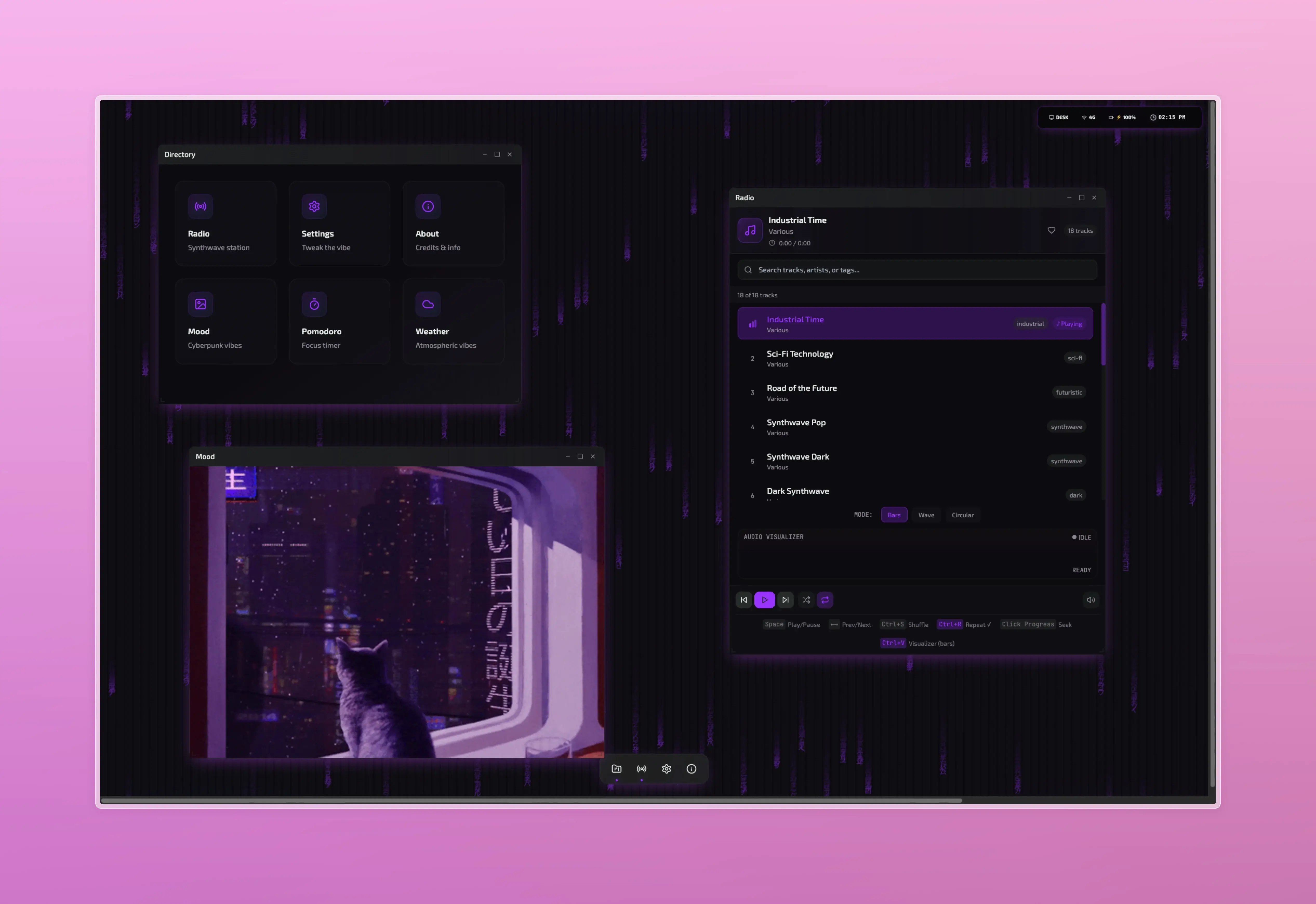 NeonDrift OS screenshot